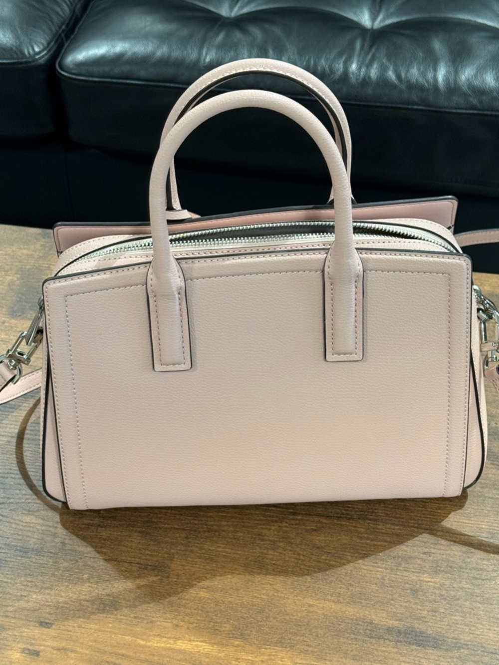 Michael Kors Smokey Rose Pink Laila Medium Leather Satchel - Picture 7 of 7